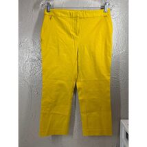 Alfani Women Petite Crop Pants Mustard Tummy Control Straight Leg Stretc... - $19.95
