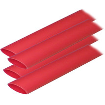 Ancor Adhesive Lined Heat Shrink Tubing (ALT) - 3/4&quot; x 12&quot; - 4-Pack - Red [30662 - £16.23 GBP