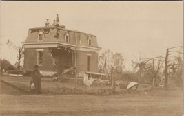 Shiloh TN RPPC Cyclone Damage Superintendent House National Park Postcard F25 - £63.48 GBP