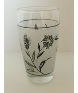 Libbey Frosted Drinking Glass Tumbler Silver Wheat Libby Mid Century Vtg - £7.96 GBP