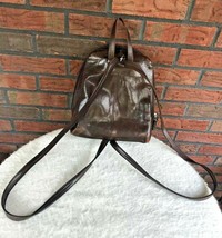 Vintage Leather Backpack Convertible Knapsack Sling Ruck Sack Zip Rucksack Aldo - £15.13 GBP