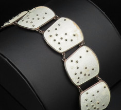 EINAR MODAHL NORWAY 925 Silver - Vintage Beaded Enamel Chain Bracelet - ... - $322.50