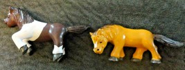 LOT OF 2 MINI HORSES TOYS COLLECTIBLES MINIATURE COLLECTIBLE - £6.24 GBP