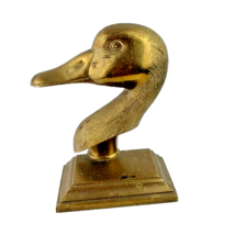 Brass Duck Head Heavyweight Bookend Doorstop - $35.63