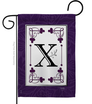Classic X Initial Garden Flag Simply Beauty 13 X18.5 Double-Sided House Banner - $19.97