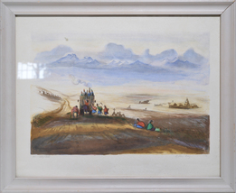 South America Landscape by Swedish Illustrator Bjorn Berg 1977 Color Lithography - £141.24 GBP