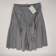 kooirsp Skirts Elegant Knee Length Skirt in Gray Plaid Pleat Solid Pleated Skort - £31.71 GBP