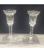 Waterford Lead Crystal Candlestick Holders 5½“ Signed 80s Ireland - $1,221.91 MXN
