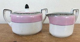 Vtg Antique Hand Painted Nippon Rising Sun Pink White Porcelain Creamer ... - £62.90 GBP