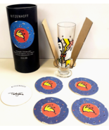 RITZENHOFF Schnapps 4.5&quot; Shot Glass w/5 Coasters- TATJANA KRIZMANIC Germ... - $22.99