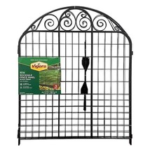 Vigoro Rockdale 43.8 in. Black Steel Fence 6 Panels Model 860404 - $79.19