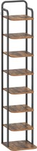 Sr04301B Is An Adjustable, Free-Standing, Eight-Tier Rustic Brown Shoe R... - £38.73 GBP