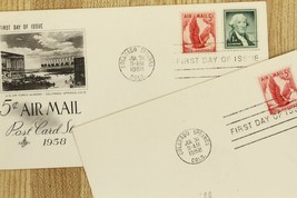Vintage Postal History C50 FDC Cards 1958 5 Cent Air Mail Stamp Colorado... - £6.01 GBP