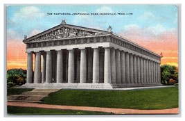 The Parthenon Building Monument Nashville Tennessee TN UNP Linen Postcard Z1 - £1.52 GBP
