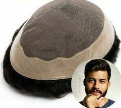 100% Human Hair Wig For Men  Hair Toupee Men&#39;s Wigs Breathable Mono Male... - $148.49+