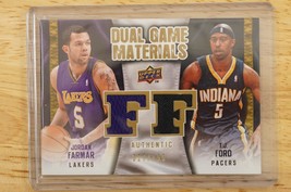 2009-10 UD Basketball Card Dual Game Materials TJ Ford Jordan Farmar DG-FF /150 - £7.86 GBP