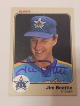 Jim Beattie Seattle Mariners 1983 Fleer Autograph Card #472 READ DESCRIP... - £3.91 GBP