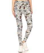 Women&#39;s Yoga Style Banded Lined Dragonfly Print Leggings - $16.07 CAD