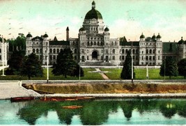 Vtg Cartolina 1910 Provinciale Governo Edifici - Victoria British Columbia - £5.32 GBP