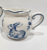 Easter Maxcera Blue &amp; White Bunny Rabbit Creamer NEW - £15.97 GBP