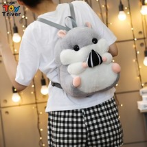 Cute Hamster Shoulder Backpack School Bag Stuffed Animals Doll Plush Toys Kids C - £30.80 GBP