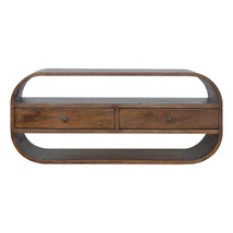 Artisan furniture Chestnut Curved Edge Media Unit with 2 Drawers - $395.00