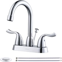 Arcora 2 Handle Bathroom Faucet Chrome, 4 Inch Centerset Bathroom Sink Faucet - £45.33 GBP