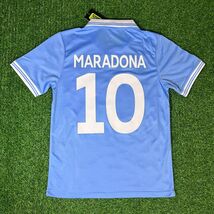Napoli 1986/87 Home Short Sleeve Shirt Name Set MARADONA#10 - $33.25