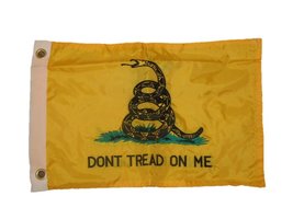 AES 12x18 Embroidered sewn Gadsden Dont Tread on Me flag 12&quot;x18&quot; Gift Set - £7.89 GBP