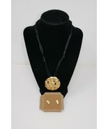 Museum of Fine Arts MFA Gold Tone Pendant Faces Masks Necklace &amp; Earring... - €46,36 EUR