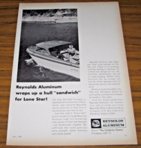 1965 Print Ad Lone Star Boats Made with Reynolds Aluminum Richmond,VA - £11.97 GBP