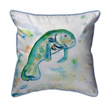 Betsy Drake Betsy&#39;s Manatee Extra Large 22 X 22 Indoor Outdoor Beige Pillow - $69.29