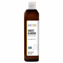 NEW Aura Cacia Pure Sweet Almond Oil Non-GMO Skincare 16 fl. oz. - £16.79 GBP