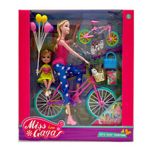 Miss Gaga Doll Set with Pets and Accessories - with Bicycle - £32.50 GBP