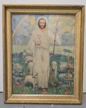 The Good Shephard Our Lord Jesus Christ Framed Print 12&quot; by 10&quot; - £41.05 GBP