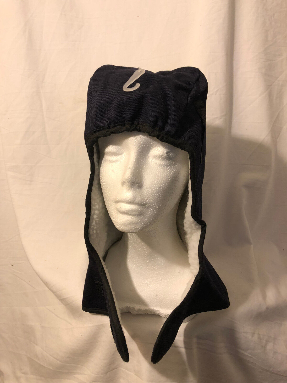 NWOT&#39;s BRONER NAVY BLUE FLAME RETARDANT COLD WEATHER HOOD w/ Reflective ... - $13.15
