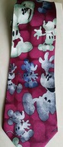 Vtg 1990s Mickey Mouse Disney Tie 100% Silk Art Collection Atlas Design ... - $10.88