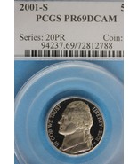 2001 S PR 69 Deep Cameo Thomas Jefferson Nickel PCGS Certified Graded OC... - $19.47 CAD