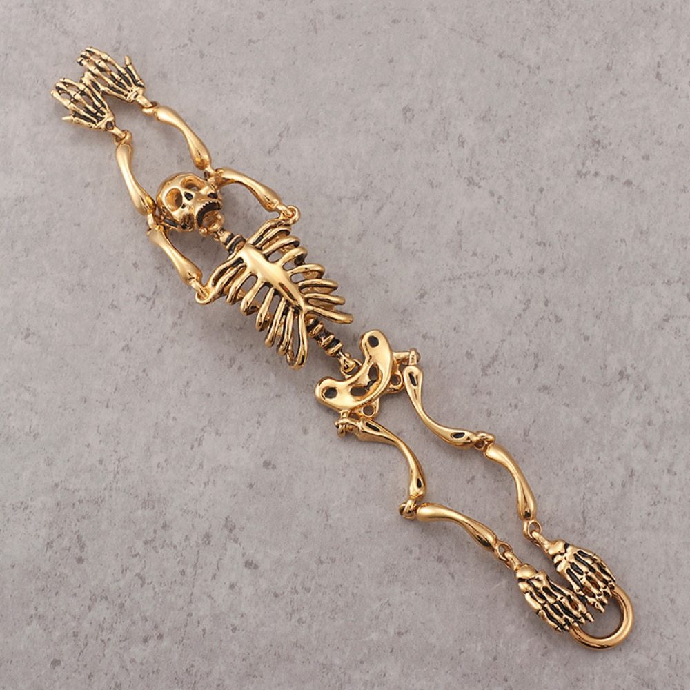 Elliz Clothing's Stainless Steel Gothic Skeleton Bracelet Item image 2