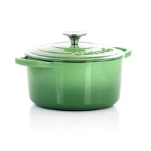 Crock-Pot Artisan 2 Piece 3 Quarts Enameled Cast Iron Dutch Oven in Pist... - $97.70