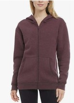 Danskin Women&#39;s Ultra Cozy Fleece Full Zip Hooded Jacket - £18.12 GBP