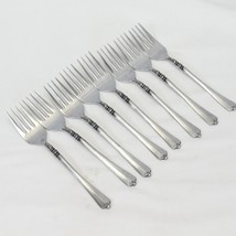 Orleans Cherie Salad Forks Stainless 6.5&quot; Lot of 8 - £46.85 GBP