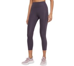 Nike Womens Epic Fast Crop Leggings size X-Small Color Raisin/Reflective Silver - £42.83 GBP