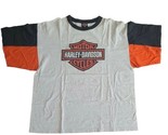 Vintage HARLEY DAVIDSON STURGIS 1995 orange/black sleeves USA 3XL tshirt - $47.41