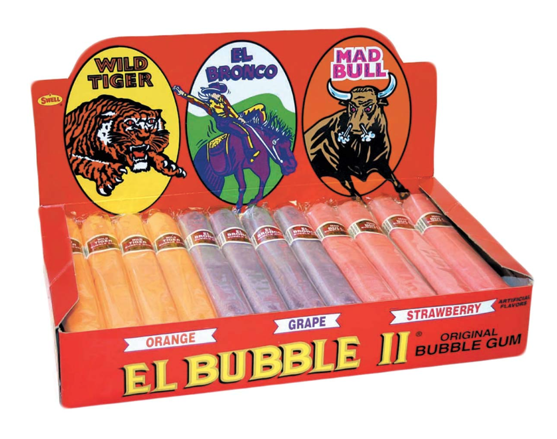 Primary image for Dubble Bubble El Bubble II Bubble Gum Cigars, Assorted Fruit Flavors, Box of 36