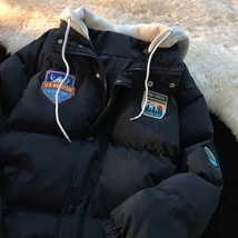 Casual Warm Hoodeds Cotton Jacket Ladies Winter 2022 Loose  Bread Jacket Lovers  - £91.83 GBP