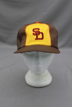 San Diego Padres Hat (VTG) - Taco Bell Trucker with Orange - Adult Snapback - $89.00