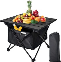 Audoyon Floding Camping Table with Storage Bag, Camping Side Table with Aluminum - £31.35 GBP