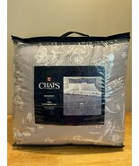 Chaps Ralph Lauren Comforter King Set Beaumont Gray White Reversible Vin... - $3,573.62 MXN