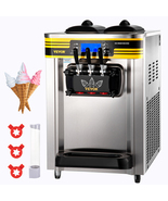 VEVOR Commercial Ice Cream Machine, 22-30 L/H Yield, 2350W, with 2 x 6 L Hopper - $1,385.90